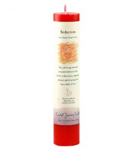 Seduction reiki charged pillar candle