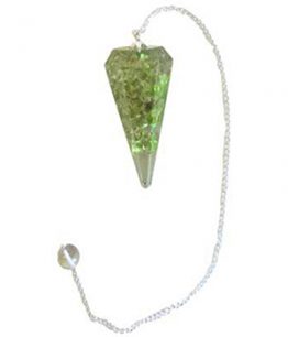 Peridot Orgone pendulum