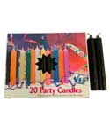 1/2″ Black Chime Candle 20 pack