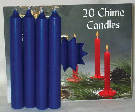 1/2″ Dark Blue Chime Candle 20 pack