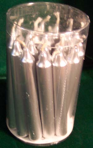 1/2″ Silver Chime Candle 20 pack