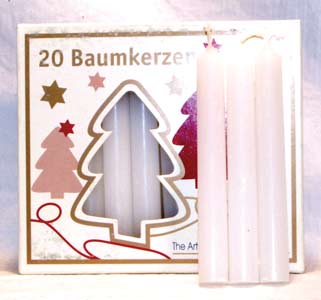 1/2″ White Chime Candle 20 pack