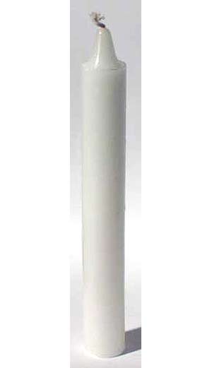 White 6″ Taper Candle (off white in color)