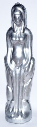 Silver Female candle 7″