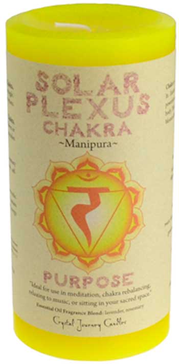 Solar Plexus Chakra pillar candle 3″ x 6″