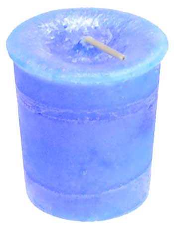 Throat Chakra votive candle