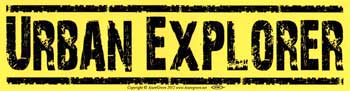 Urban Explorer bumper sticker