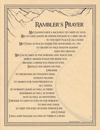 Rambler’s Prayer poster