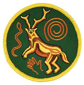 Paleo Shaman iron-on patch 3″