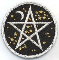 Starry Pentagram iron-on patch 3″