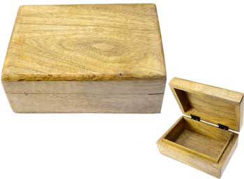 Natural wood box 4″ x 6″