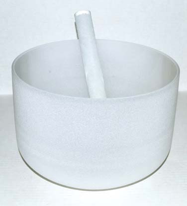 10″ Off White Crystal Singing Bowl