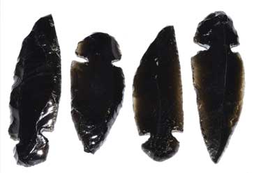 (set of 100) ~2″ Arrowhead Black Obsidian