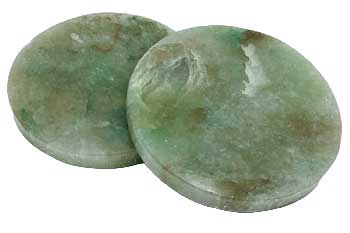 (set of 2) 3″ Aventurine, Green coaster