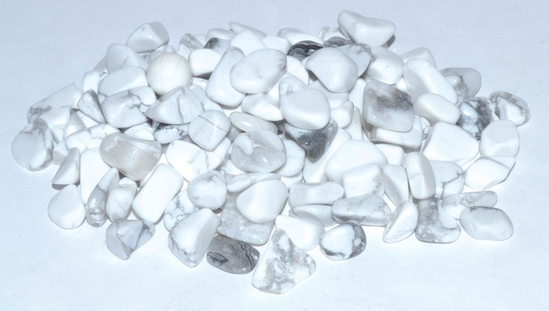 1 lb Howlite, White tumbled chips 6-8mm