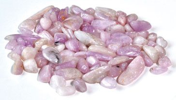 1 lb Kunzite tumbled chips 7-9mm