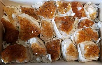 ~2lb Flat of Citrine druse