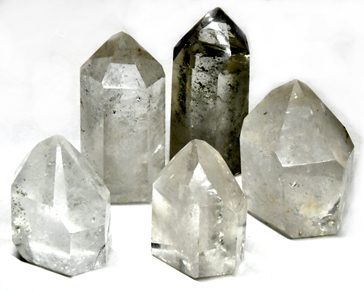 ~3# Flat of Quartz Points polished