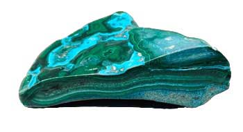 0.4-0.7# Chrysocolla/Malachite free shape