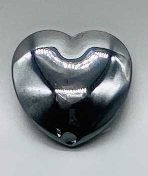 1 3/4″ Hematite heart