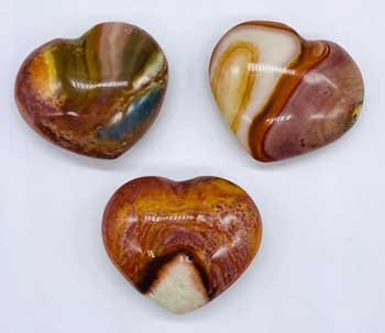 1 1/4″ Jasper, Polychrome heart