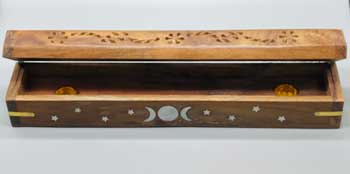 12″ Flip Top Triple Moon incense holder