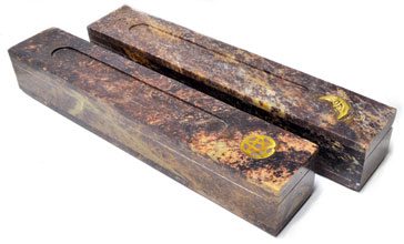 11″ Soapstone incense burner assorted