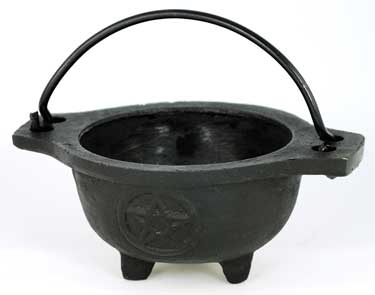 Pentagram Cast Iron Cauldron 3 1/2″