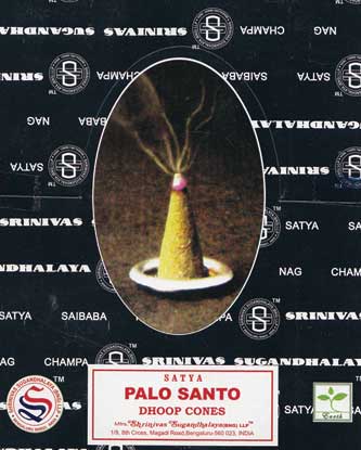 Palo Santo dhoop cones satya (12/pk)