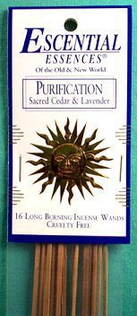 Purification escential essences incense sticks 16 pack