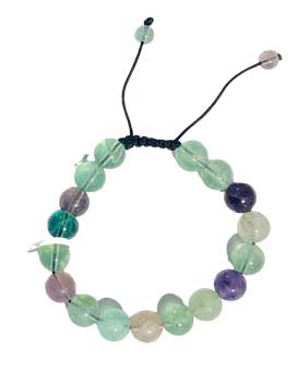 10mm Fluorite, Rainbow bracelet