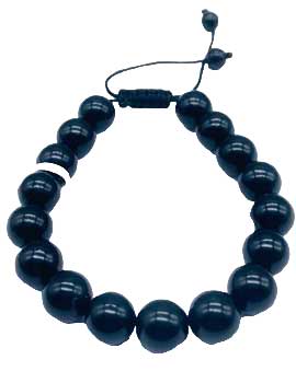 10mm Jet bracelet