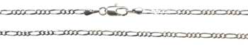 Silver Plated Brass Figaro Chain 20″