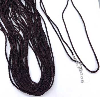 (set of 25) 24″ Braided Necklace Brown Cord 2mm