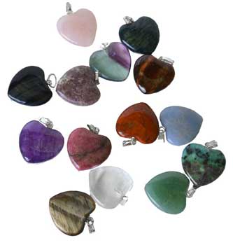 (set of 24) 3/4″ (20mm) various Stones heart