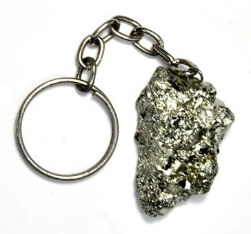 Pyrite keychain