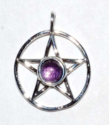 11/16″ Pentagram Amethyst sterling