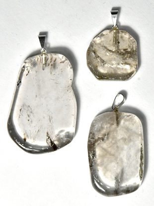 Smoky Quartz slice pendant