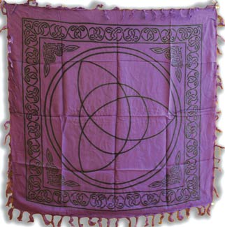 Purple Triquetra altar cloth 36″ x 36″