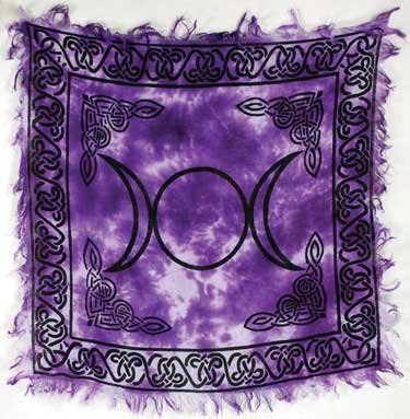 Triple Moon altar cloth 18″ x 18″