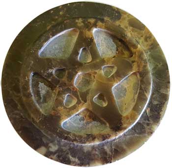 Soapstone Pentagram altar tile 3″