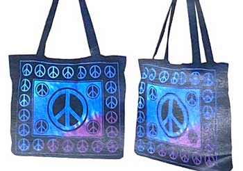 15.7″ x 17.7″ Peace Sign tote  bag