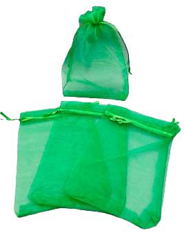 100 pack 4″ x 6″ Green organza bag