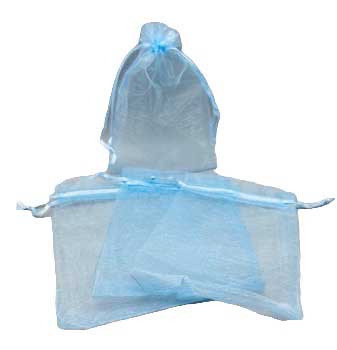 100 pack 4″ x 6″ Sea Blue organza bag