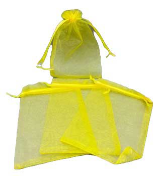 100 pack 4″ x 6″ Yellow organza bag