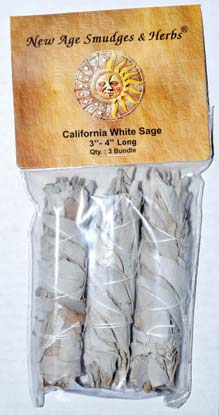 White Sage smudge stick 3pk 3″