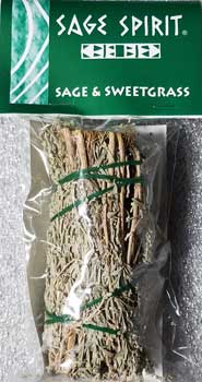 Sage & Sweetgrass smudge stick 5″