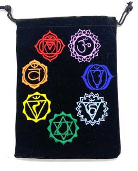 (set of 10) 5″x 7″ Chakra Black velveteen bag