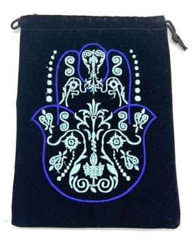 (set of 10) 5″x 7″ Fatima Hand Black velveteen bag