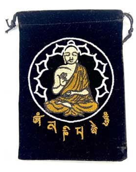 (set of 10) 5″x 7″ Buddha Black velveteen bag